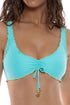 Luli Fama Forever Luli Wavy Luxe Stitch Scoop Neck Drawstring Top